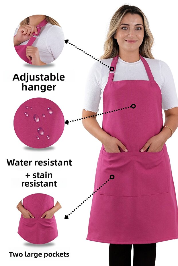 Simple kitchen apron with adjustable strap - 1