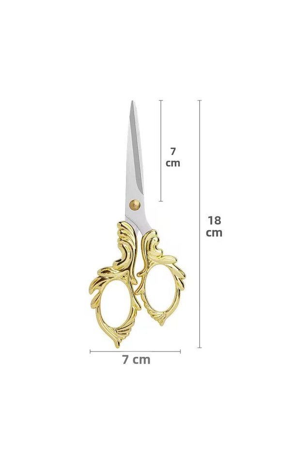 Large Size Promise Engagement Scissors, Ribbon Opening Special Occasion Ceremony Sewing Embroidery Scissors Gold