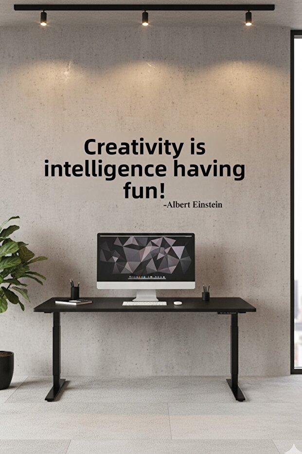 Albert Einstein Creativity Modern Calligraphic Wall Sticker - 3