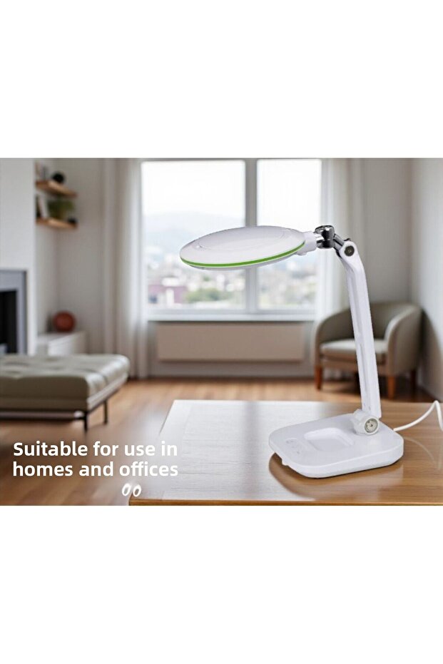 عدسة مكبرة لسطح المكتب من فليكسي قابلة للتعديل مع إضاءة LED متدرجة - 5