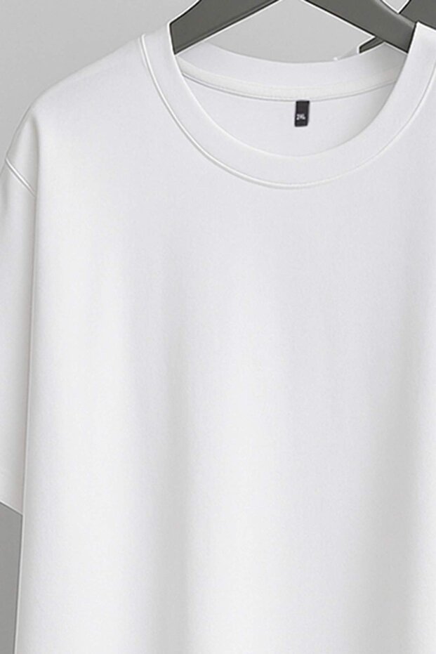 Beyaz 3'lü Paket Büyük Beden T-shirt TBBSS25BF00071 - 7