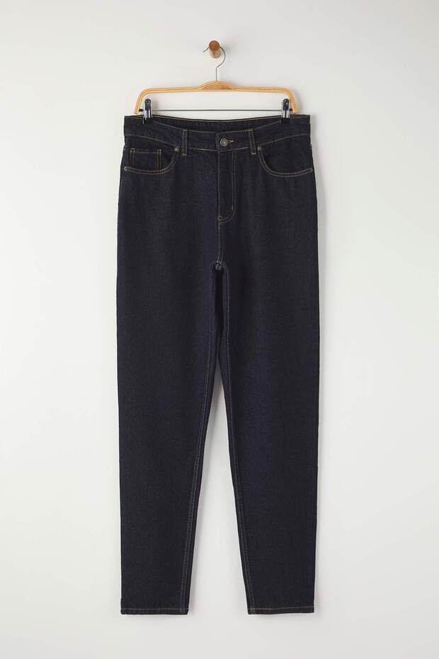 Koyu Lacivert Essential Fit Tütün Dikişli Jeans Kot Pantolon TMNAW23JE00104 - 5