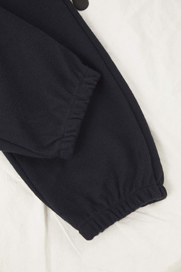 Lacivert Regular Kesim Paça Lastikli Yumuşak Tuşeli Dokulu Örme Pijama Altı TMNAW26PJ00000 - 7