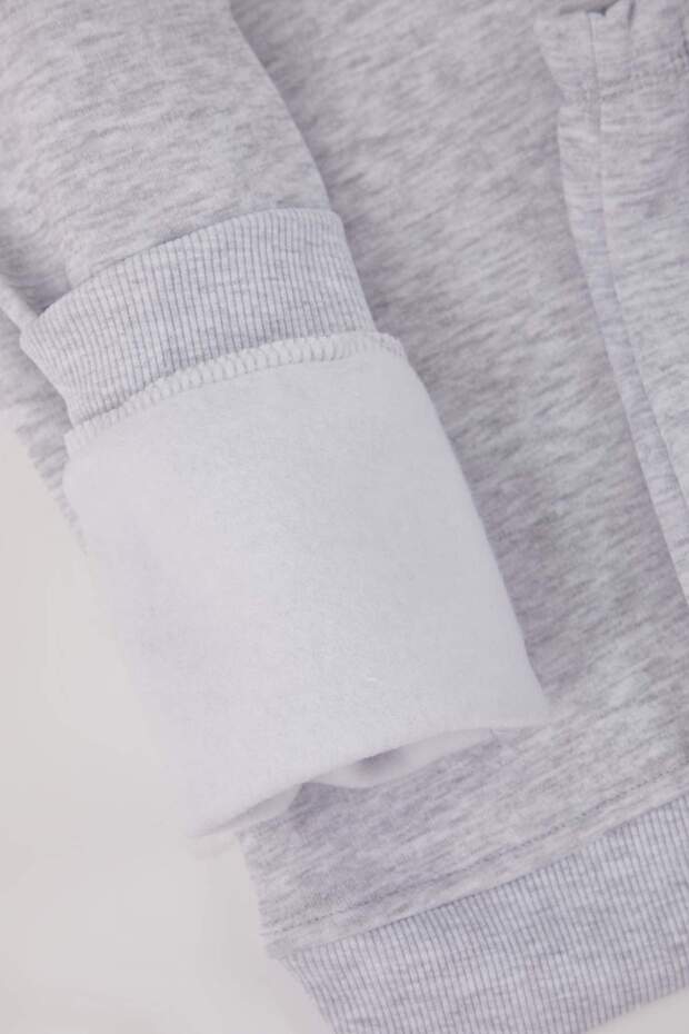 Grimelanj Regular Kesim Yazı Baskılı Sıcak Tutan Sweatshirt Eşofman Takım TMNAW24EM00004 - 9