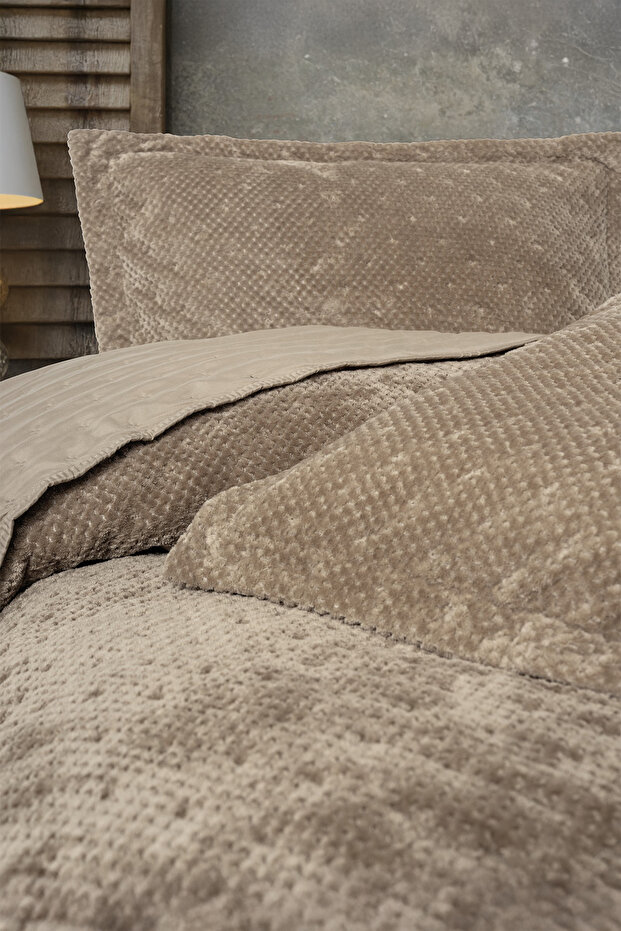 Softnest Tek Kişilik Yatak Örtüsü Boleta Bej - 2