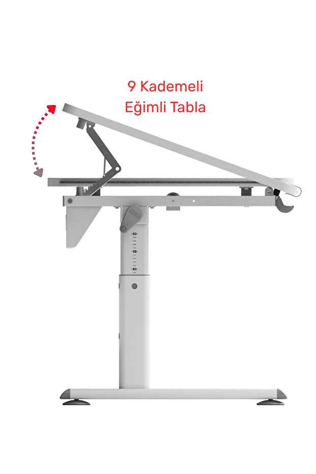 Mini Vega Advanced Çalışma Masası ve Sandalye Seti, Yükseklik Ayarlı Çocuk Ekru Ders Çalışma Masası - 5