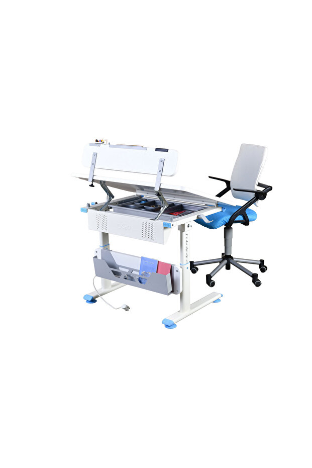 Mini Vega Advanced Çalışma Masası ve Sandalye Seti, Yükseklik Ayarlı Çocuk Ekru Ders Çalışma Masası - 2