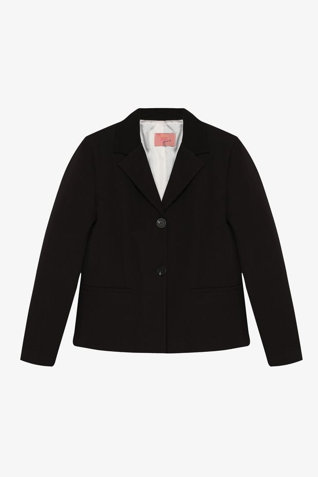 سترة سوداء بأزرار مزدوجة - 2