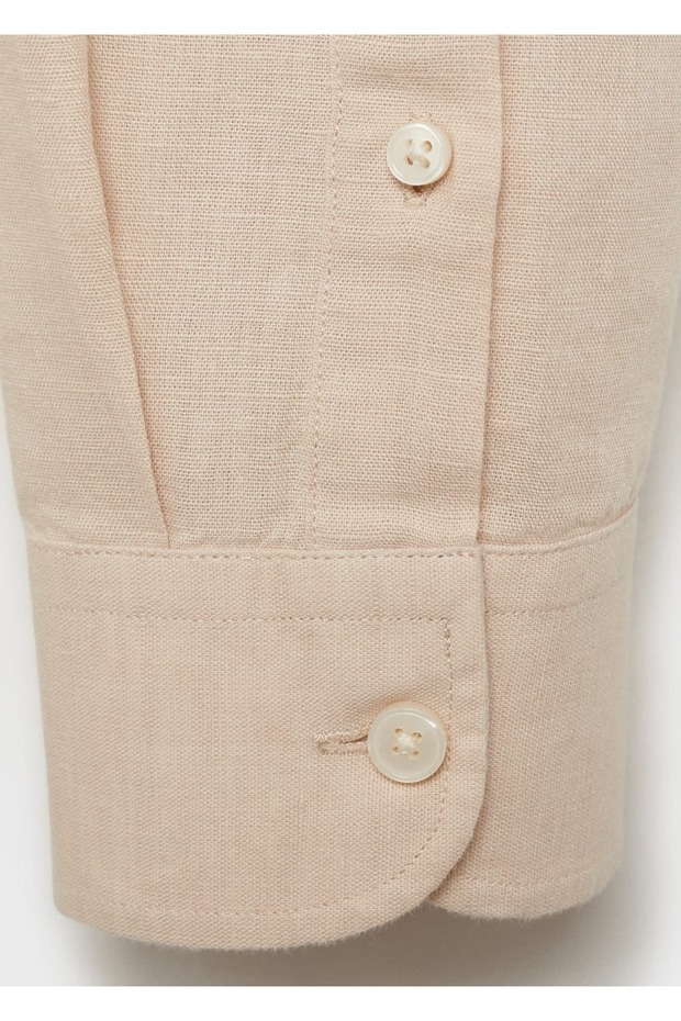 Hakim yaka keten gömlek - 7