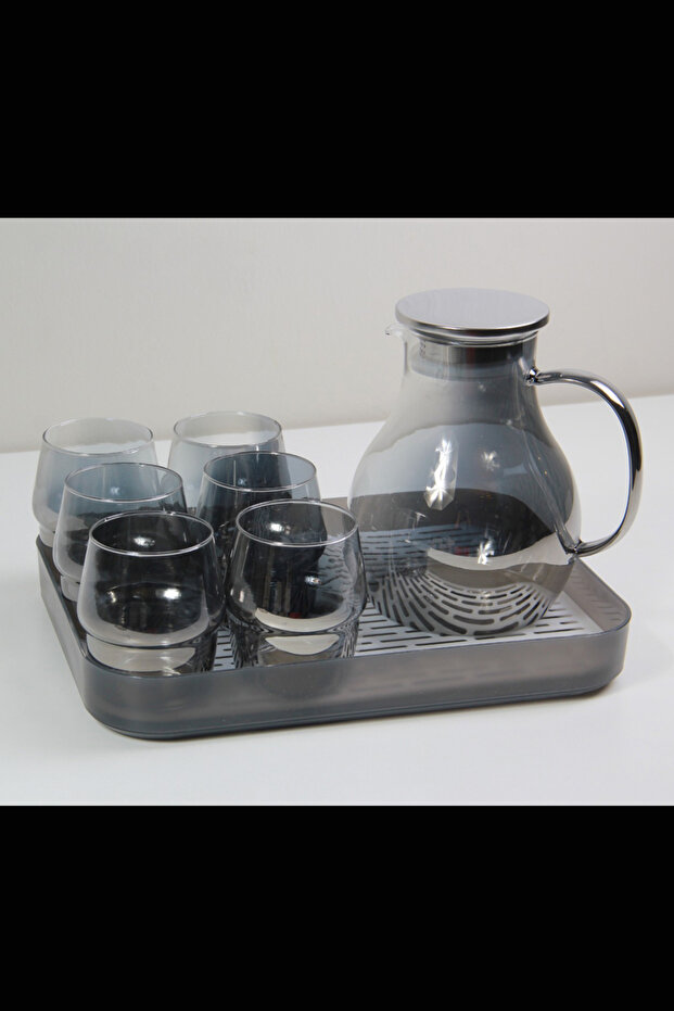 طقم جاك مزوده بكاسات وصينية تقديم - 8