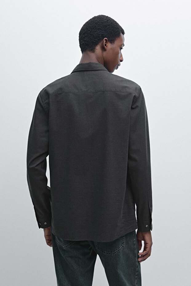 Mikro kareli regular fit gömlek - 3