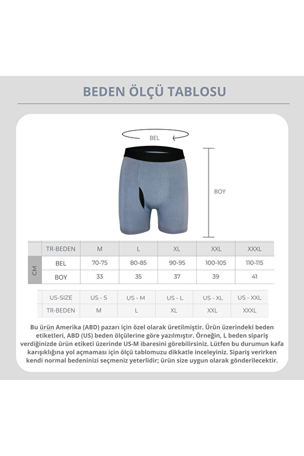 Bambu Erkek Boxer 4 lü Paket - 9