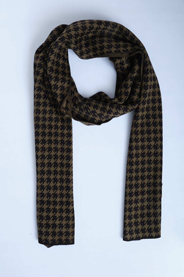 وشاح تريكو منقوش بنقشة Houndstooth - 4