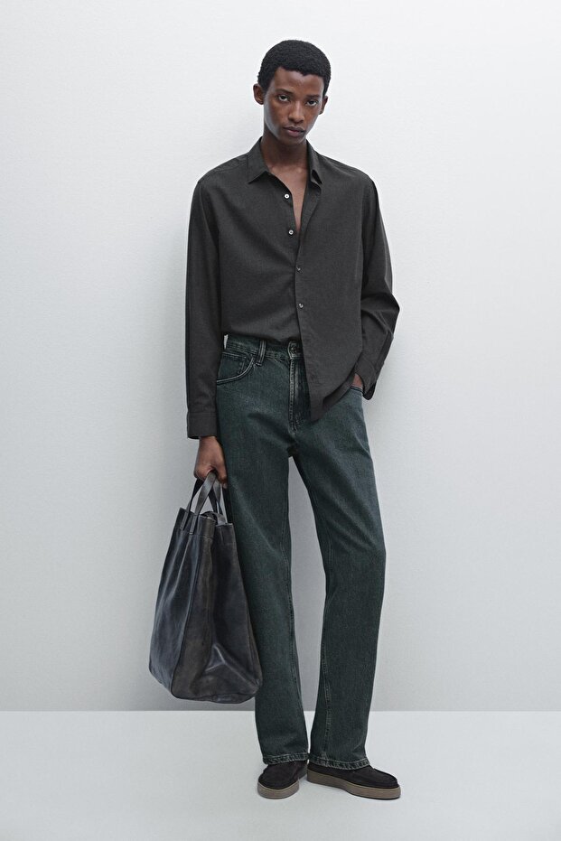 Mikro kareli regular fit gömlek - 1