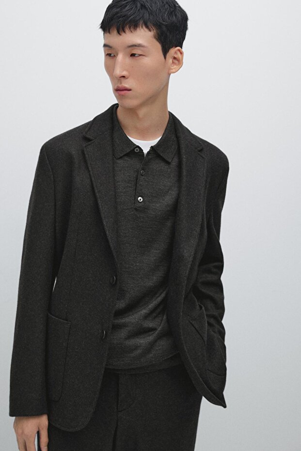 Yün klasik blazer - 2