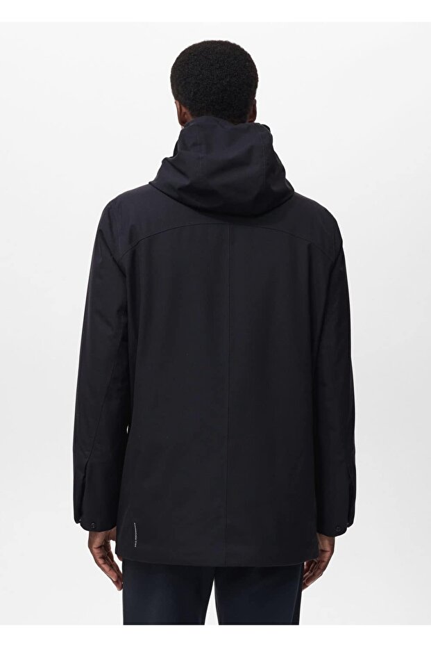 Su itici kapüşonlu kapitone parka - 4