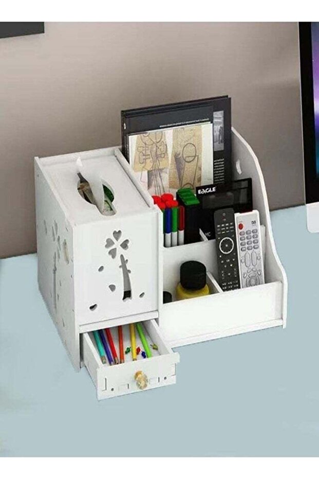 1-Piece Floral Design Desktop Multifunctional Storage Box