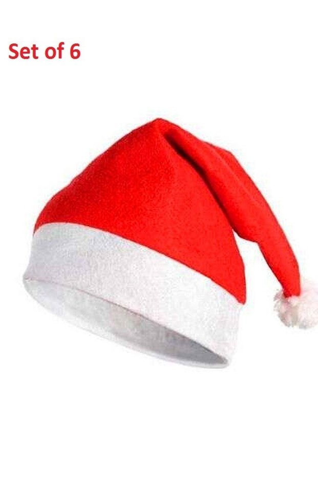 6 Pieces Santa Claus Party Decoration Hat 27x27x36 cm