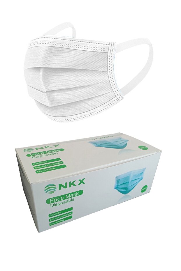 50-Piece Disposable 3 Ply Kids Face Mask