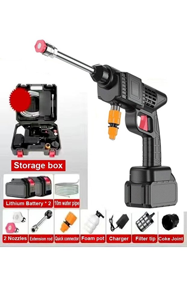 48V Handheld Cordless Portable Washer Electric High Pressure Cleaner Machine Device Equipped with 2