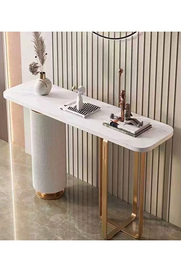طاولة قهوة متعددة الأغراض بتصميم فاخر حديث وطاولة وحدة تحكم بقاعدة معدنية على الطراز الشمالي - 4