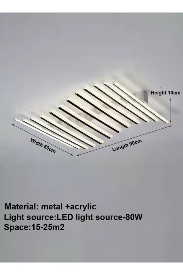 Modern Design Creative Curve-Shaped Strips LED Chandeliers Ceiling Light Fixture Ceiling Lamp for Di - 5