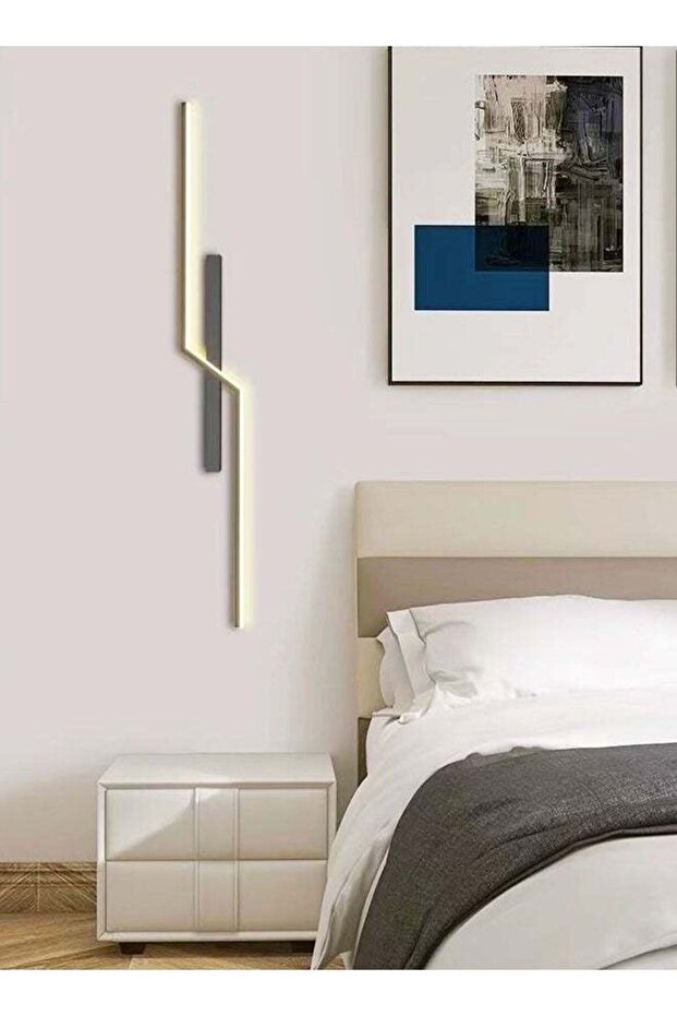 Modern Creative 360° Lighting Linear Wall Lighting Fixtures Long Strip Metal Wall Lamp LED Living R