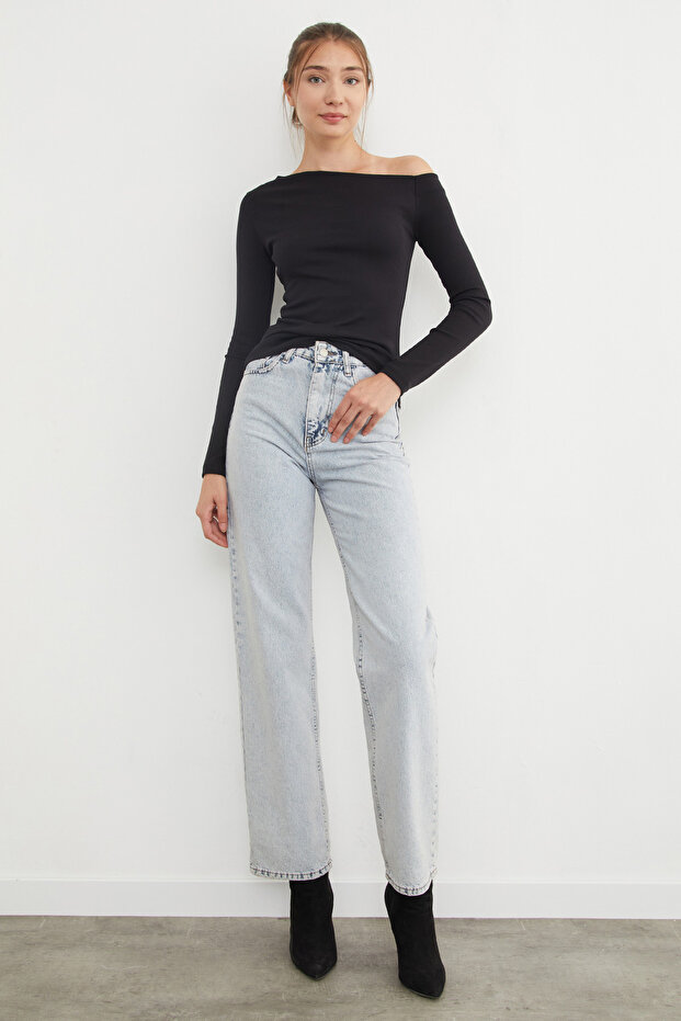 Basic Kayık Yaka Modal Bluz - 6