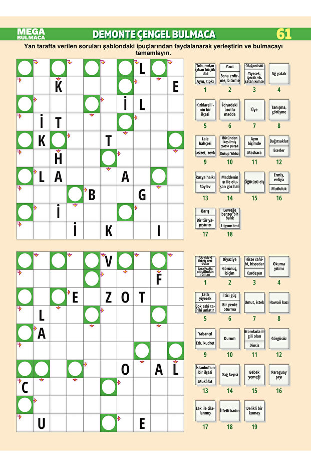 Mega Çengel Bulmaca 022 - 4