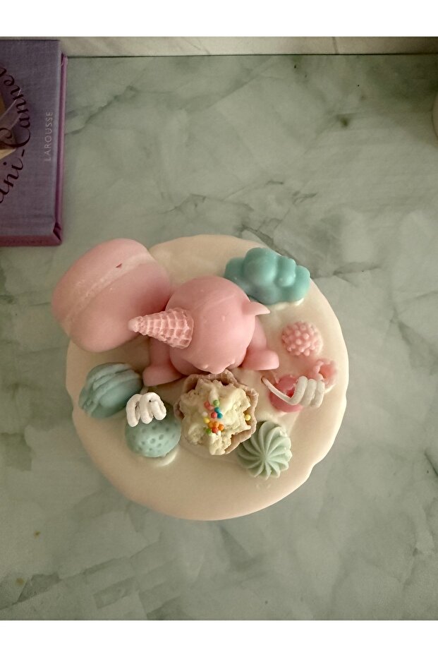 Ayıcıklı Pasta Mum - 4