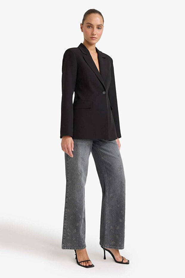 Regular Fit Düğmeli Blazer Ceket F9441AX25WN - 2