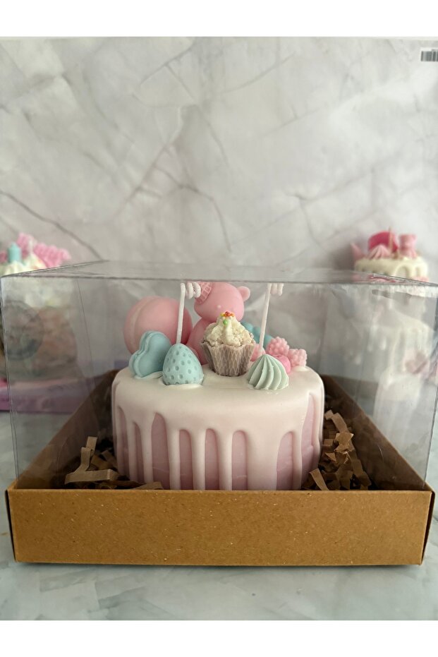 Ayıcıklı Pasta Mum - 2