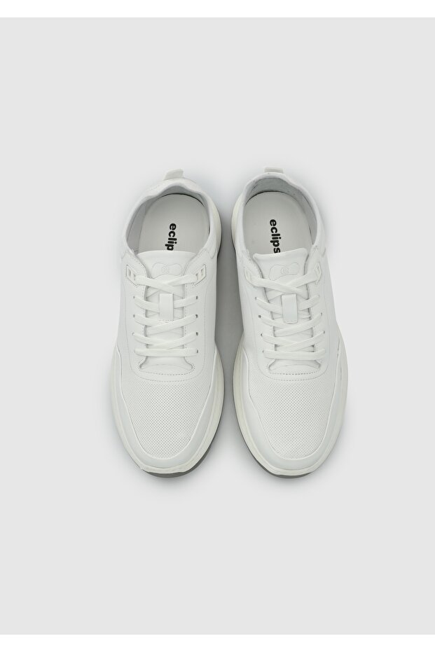 Beyaz Deri Erkek Sneaker - 5