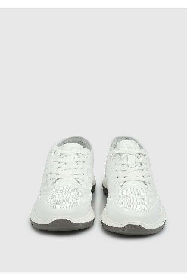 Beyaz Deri Erkek Sneaker - 3
