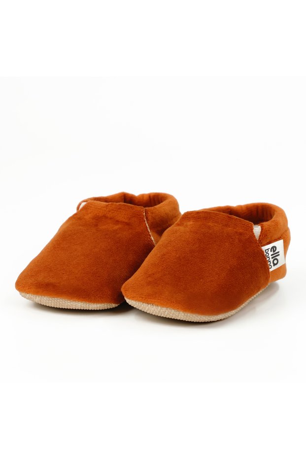 Non-Slip Sole Baby and Toddler Booties, Velvet and Organic Cotton Lined Home and Nursery Booties