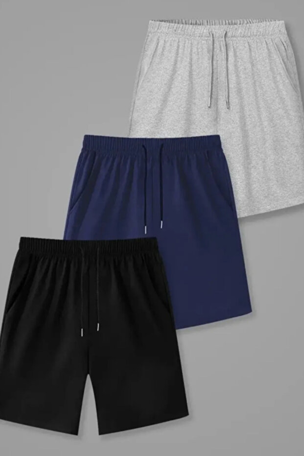 Set of 3 Comfortable Fit Unisex Bermuda Shorts