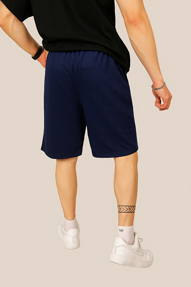 Men's Bermuda Regular 2 Thread Basic Summer Relaxed Cut Shorts - 3