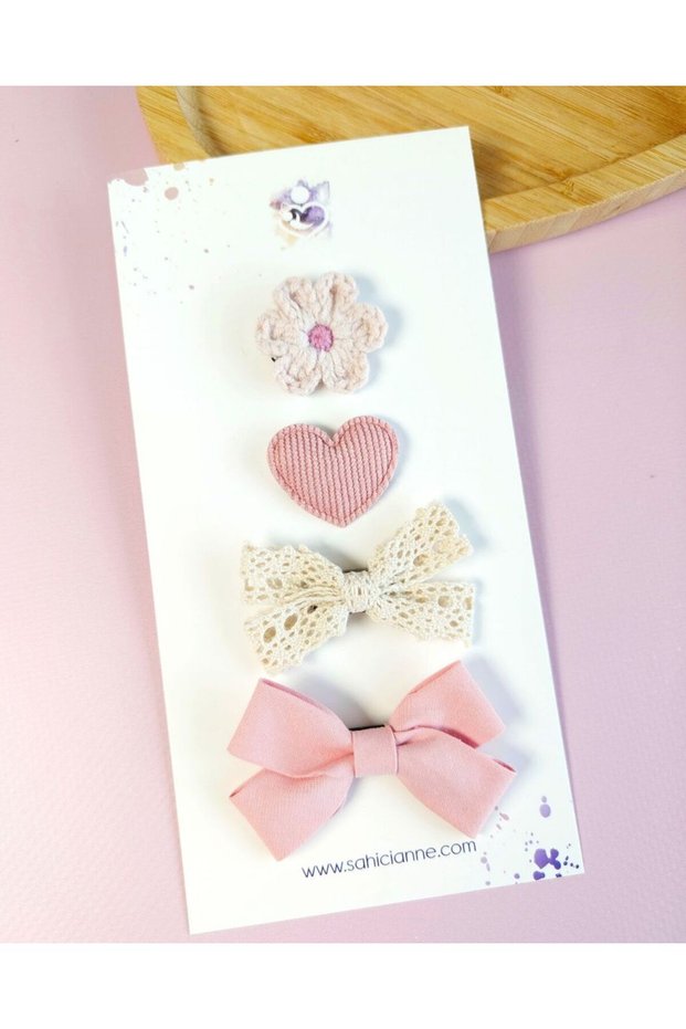 Vintage Powder 4-Piece Hairless Baby Buckle Set