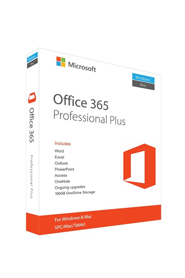 Office 365 Dijital Lisans Üyeliği 5 Cihaz - Word, Excel, Powerpoint - Süresiz - IOS, Windows, MAC - 1