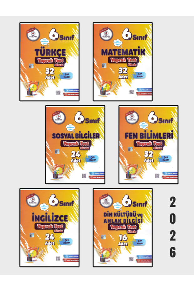 Özdebir Yayınları 6.Sınıf Yaprak Test Seti 6 Ders 2026 - 1