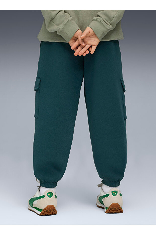 Spodnie dzianinowe, regularne, regularne, kieszeń z wypustką, dzianinowe, nadruk - 3