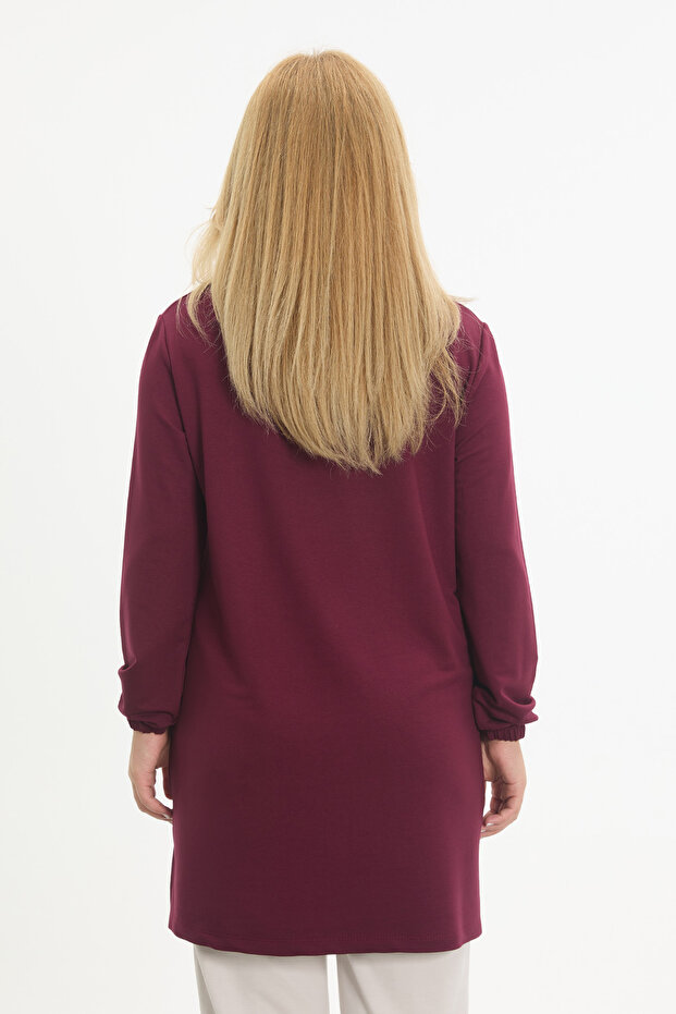 Kristal Kumaş Yırtmaçlı Basic Tunik - 2