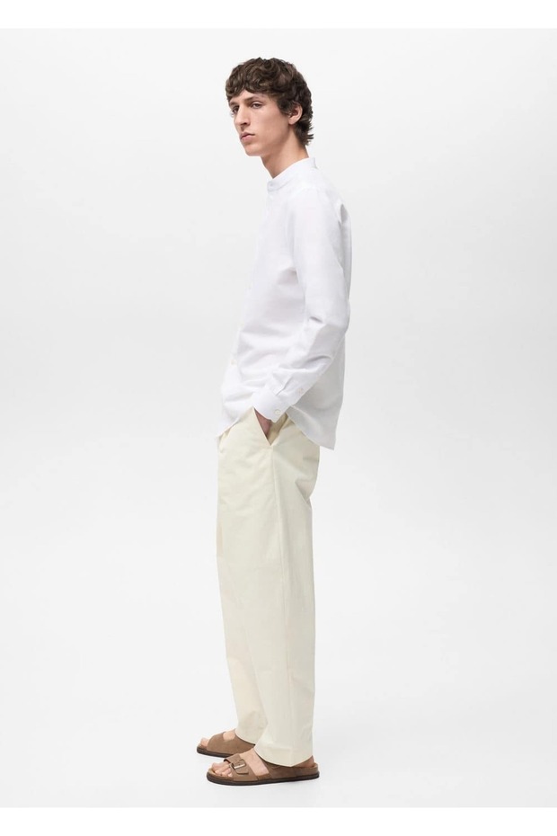Hakim yaka keten gömlek - 7