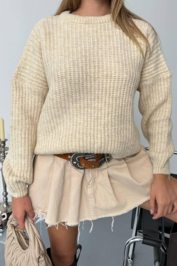 Balon Kol Triko Oversize Kazak - 3