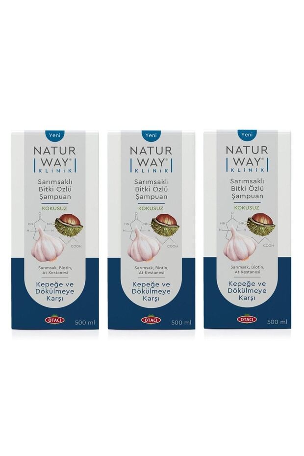 Naturway Clinical Garlic Plant Extract Shampoo 500 ml Anti-Dandruff and Spill