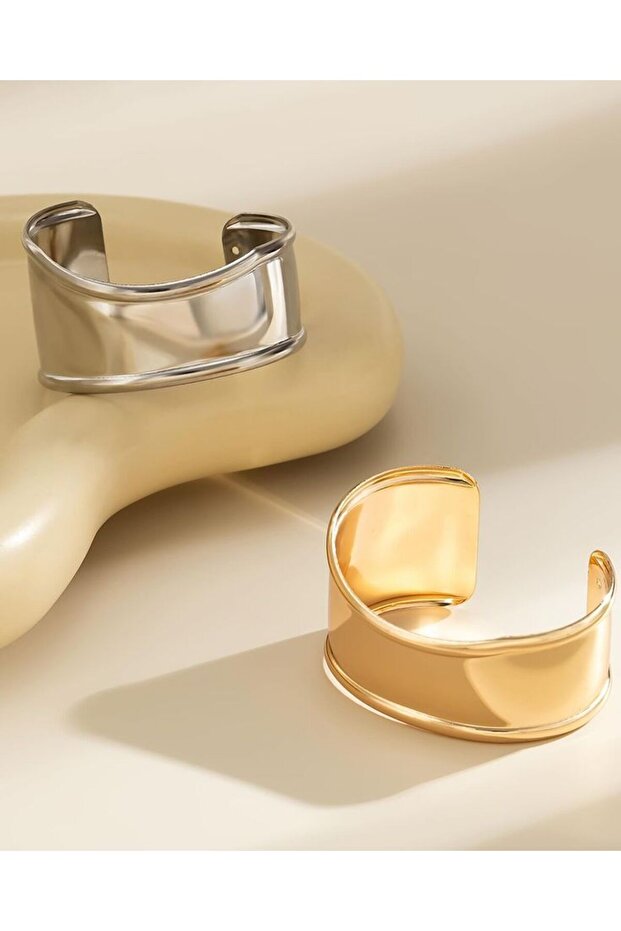 Çelil Kalın Marka Kelepçe Bileklik Tiffany Bone Cuf Kelepçe - 1