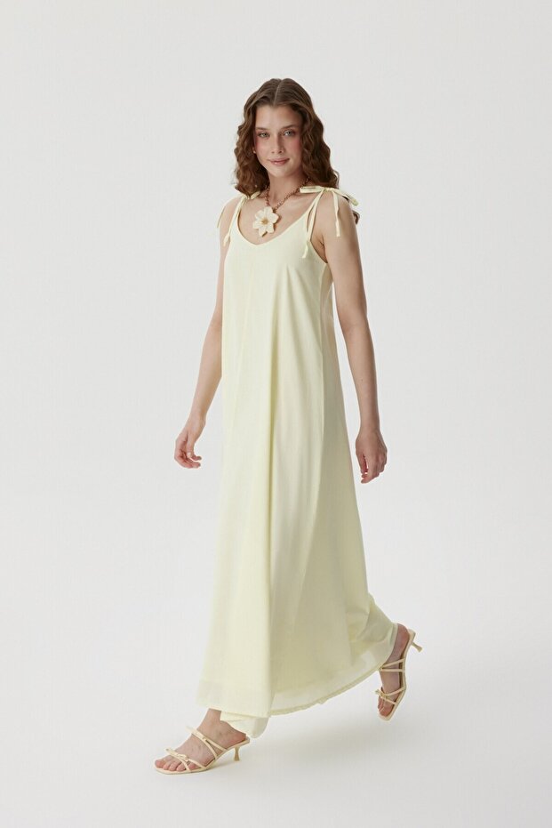 BELLA İP ASKILI ELBİSE - 7