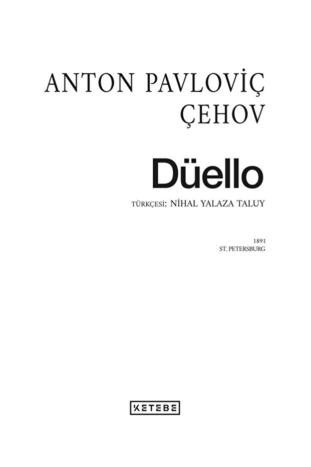 Düello Anton Pavloviç Çehov - 3