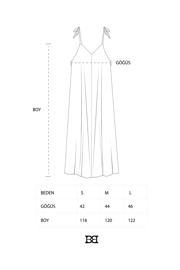 BELLA İP ASKILI ELBİSE - 9