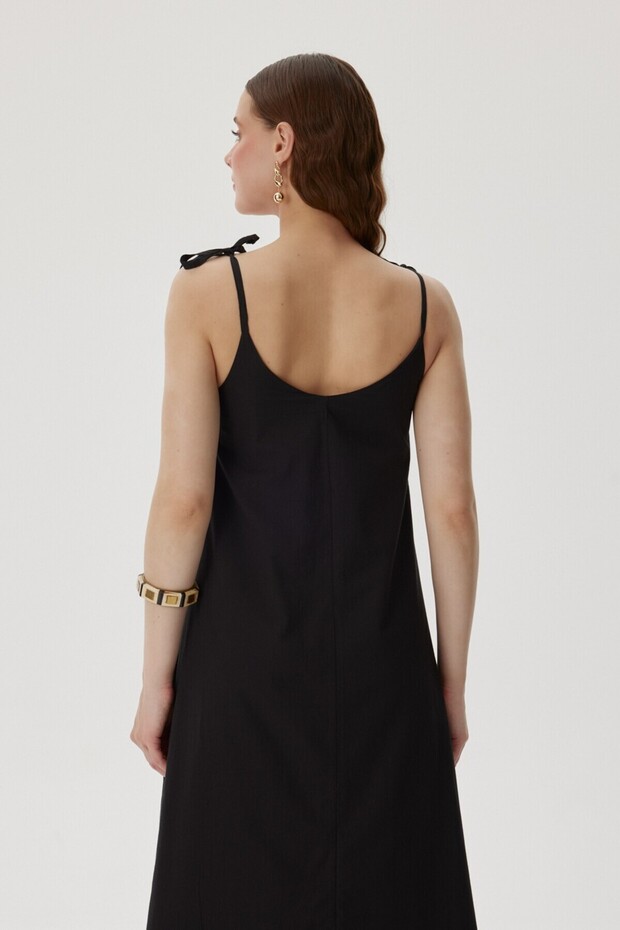 BELLA İP ASKILI ELBİSE - 8